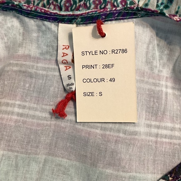 RAGA Short Wrap Dress Size S Turquoise Multicolor - Picture 6 of 7